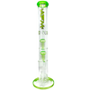 AFM The Double Ripper 18" Bong in Lime Green with Honeycomb Percolators for Dry Herbs