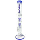 AFM The Double Ripper 18" Bong in Purple with Honeycomb Percolator for Dry Herbs - Front View