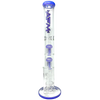 AFM The Double Ripper 18" Bong in Purple with Honeycomb Percolator for Dry Herbs - Front View