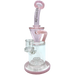 AFM The Drain Incycler Dab Rig in Pink - 10" with Showerhead Percolator, 90 Degree Joint, and Heavy Wall Glass