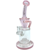 AFM The Drain Incycler Dab Rig in Pink - 10" with Showerhead Percolator, 90 Degree Joint, and Heavy Wall Glass