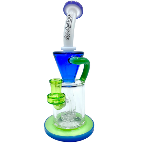 AFM The Drain Incycler 10" Dab Rig Rainbow Set with Sturdy Base and Recycler Design, Front View