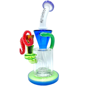 AFM The Drain Incycler Rainbow Set - 10" Dab Rig with Borosilicate Glass and Recycler Design