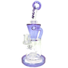 AFM - The Drain Recycler Dab Rig - 10.5" with In-Line Percolator, Front View on White Background