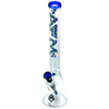 AFM The Evil Eye Beaker Set in blue, 18" tall, 9mm thick borosilicate glass, front view