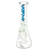 AFM The Heavy Boi 9mm Beaker Bong in Blue, 12" Tall, Thick Borosilicate Glass, Front View