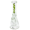 AFM The Heavy Boi 9mm Beaker Bong, 12" Height, Front View on White Background, Thick Borosilicate Glass