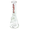 AFM The Heavy Boi 9mm Thick Glass Beaker Bong in Pink - 12" Tall, Front View