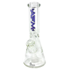 AFM The Heavy Boi 9mm Beaker Bong in Purple - 12" Height, Front View on White Background