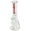 AFM The Heavy Boi 9mm Beaker Bong in Red - 12" Thick Borosilicate Glass Front View