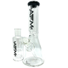 AFM The Heavy Boi 9mm Thick Beaker Bong Set in Black, 12" with Deep Bowl and Heavy Wall