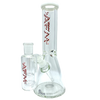 AFM The Heavy Boi 9mm Thick Glass Beaker Bong Set, 12" with Deep Bowl - Front View on White