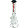 AFM The Heavy Boi 12" Beaker Bong with Colored Lip, 9mm Thick Borosilicate Glass, Front View