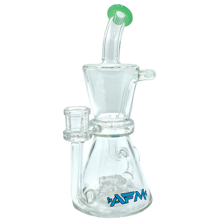 AFM The Hour Glass Recycler Dab Rig in Mint - 8.5" with Borosilicate Glass and Recycler Percolator