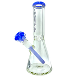 AFM The Icebreaker Beaker Bong - 12" Clear Borosilicate Glass with Blue Accents