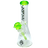 AFM The Icebreaker Beaker Bong Set in Clear with Lime Accents, 12" Tall, 9mm Thick Borosilicate Glass