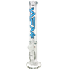 AFM The Lightbeam 9mm 18" Bong in Blue, Straight Design, Heavy Wall, Side View