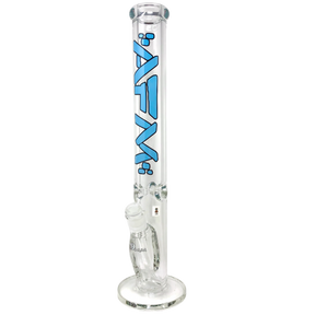 AFM The Lightbeam 9mm 18" Bong in Blue, Straight Design, Heavy Wall, Side View