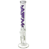 AFM The Lightbeam 9mm 18" Bong in Purple, Straight Design, Borosilicate Glass, Side View