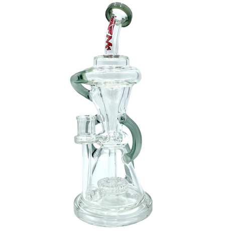 AFM The Looking Glass Recycler Dab Rig, 12" with 90 Degree Joint, Front View on White Background
