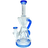AFM The Magnolia Recycler Dab Rig in Blue, 9" with Recycler Percolator, Front View on White Background