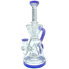 AFM The Magnolia Recycler in Purple - 9" Dab Rig with Recycler Percolator, Front View