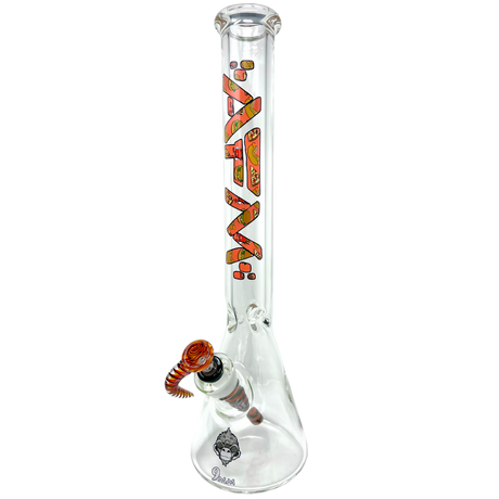 AFM The Munching 9mm Beaker Bong - 18" with Heavy Wall Borosilicate Glass, Front View