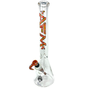AFM The Munching 9mm Beaker Bong - 18" with Heavy Wall Borosilicate Glass, Front View