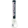 AFM The Neon Lights Beaker in Pink - 16" Tall Dab Rig with Beaker Design, Front View