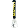 AFM The Neon Lights Beaker in Yellow - 16" Glass Dab Rig with Beaker Design, Front View