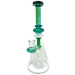 AFM The Overlook Rig in Aqua - 10" Beaker Dab Rig with Direct Inject Joint, Front View