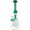 AFM The Overlook Rig in Aqua - 10" Beaker Dab Rig with Direct Inject Joint, Front View