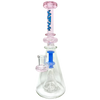 AFM The Overlook Rig in Pink - 10" Beaker Dab Rig with Direct Inject Joint - Front View