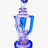 AFM The Palermo 10" Recycler Dab Rig with Banger, Borosilicate Glass, Blue Accents, Front View