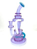 AFM The Palermo Recycler + Banger - 10" Borosilicate Glass Dab Rig with Percolator, Front View