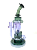 AFM The Palermo Recycler + Banger, 10" Borosilicate Glass Dab Rig with Recycler Percolator, Front View