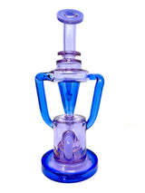 AFM The Palermo Recycler + Banger - 10" Borosilicate Glass Dab Rig with Blue Accents