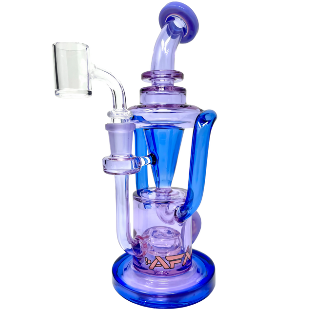 AFM The Palermo Recycler Dab Rig with Banger - 10" Borosilicate Glass, Front View