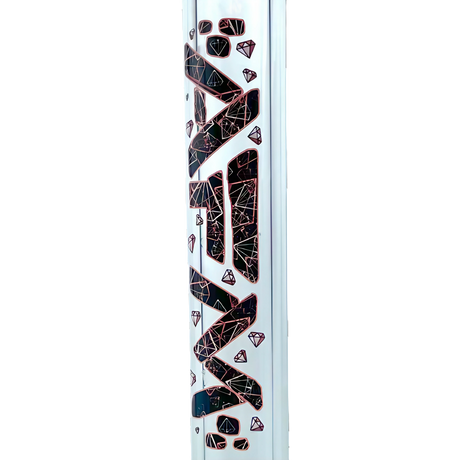 AFM Pink Diamond Beaker Bong, 9mm Thick Borosilicate Glass, 18" Tall, Side View