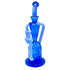 AFM The Poppy Recycler in Jade Blue - 9" Tall Dab Rig with Hole Diffuser Percolator
