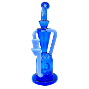 AFM The Poppy Recycler in Jade Blue - 9" Tall Dab Rig with Hole Diffuser Percolator