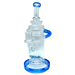 AFM The Power Station Recycler Dab Rig with blue accents, 10" height, and tree percolator, front view