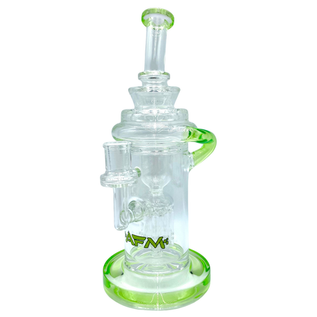AFM The Power Station Recycler Dab Rig in Lime - 10" with Tree Percolator, Front View