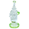 AFM The Power Station Recycler Dab Rig in Lime - 10" with Tree Percolator, Front View