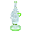 AFM The Power Station Recycler Dab Rig in Slime color variant, 10" with tree percolator, front view on white background