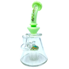 AFM The Reversal 8 Arm Rig in Slime variant, 8" tall with a clear beaker base and percolator, front view