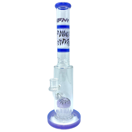 AFM The Reversal Arm Straight 14" Bong in Purple with Percolator, Front View on White Background