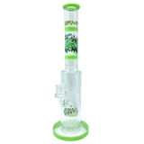 AFM The Reversal Arm Straight 14" Bong in Slime Green with Percolator, Front View