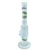 AFM The Reversal Arm Straight 14" Bong with Percolator, White Variant, Front View