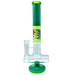 AFM The Reversal Inline 17" Bong with In-Line Percolator, Lime/Green Borosilicate Glass, Front View